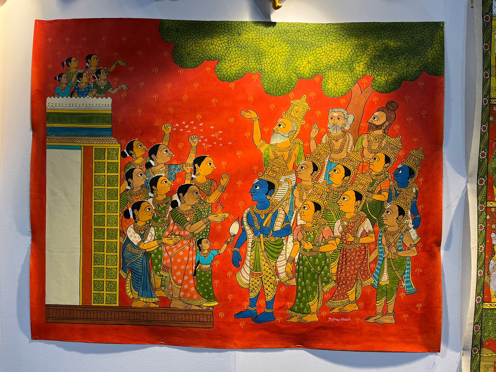 Cheriyal painting detail 3